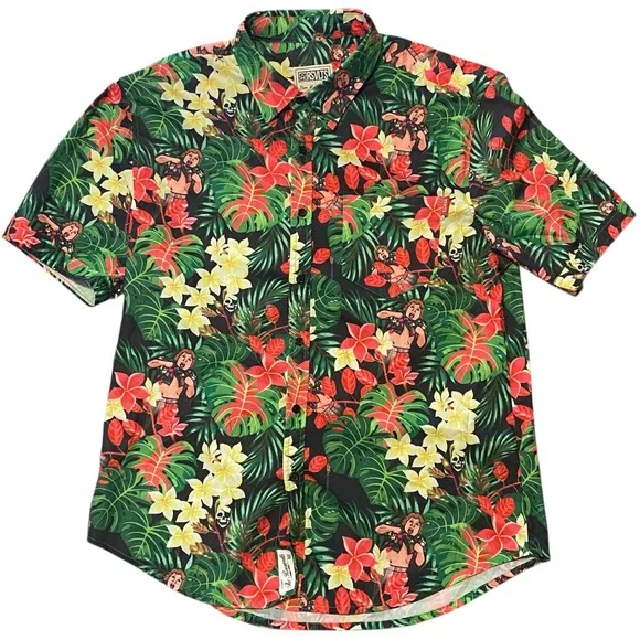 RSVLTS The Goonies Chunk Truffle Shuffle Kunuflex Mens Size Large Tropical Shirt - Picture 2 of 5